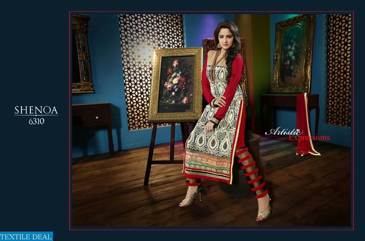 Shenoa 6307 to 6314 Straight long Embroidery Ethnic Salwar kameez supplier